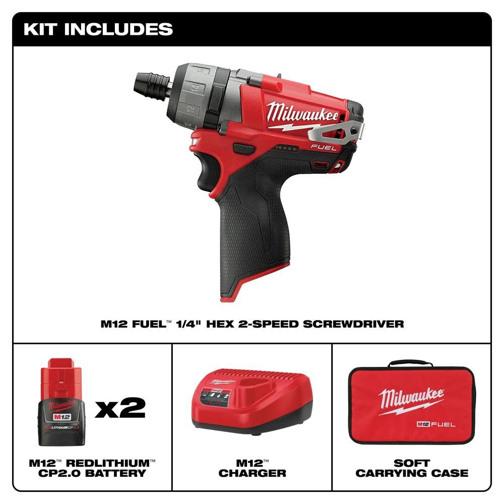 M12 FUEL 2SPD Screwdriver Kit 2402-22