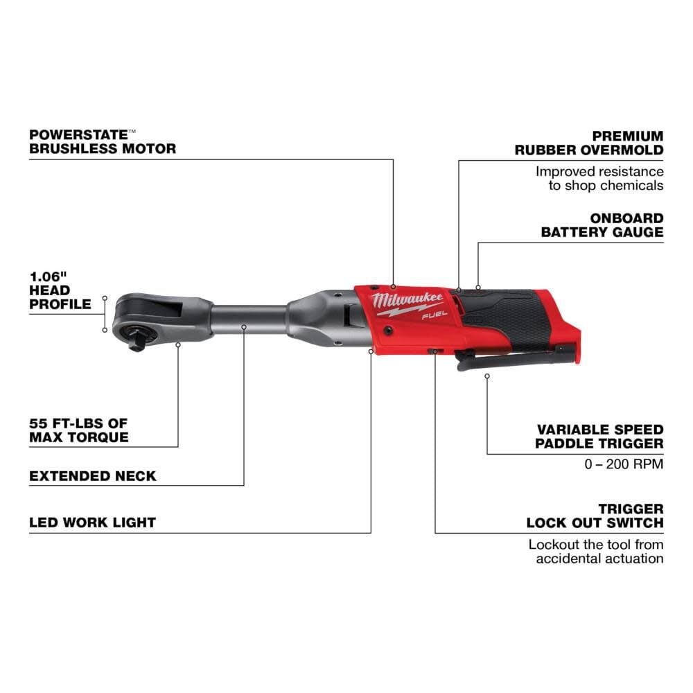 M12 FUEL 3/8 in. Extended Reach Ratchet (Bare Tool) 2560-20