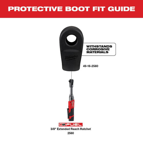 M12 FUEL 3/8 in. Extended Reach Ratchet Rubber Boot 49-16-2560