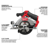 M12 FUEL 5-3/8 Inch Circular Saw (Bare Tool) 2521-20