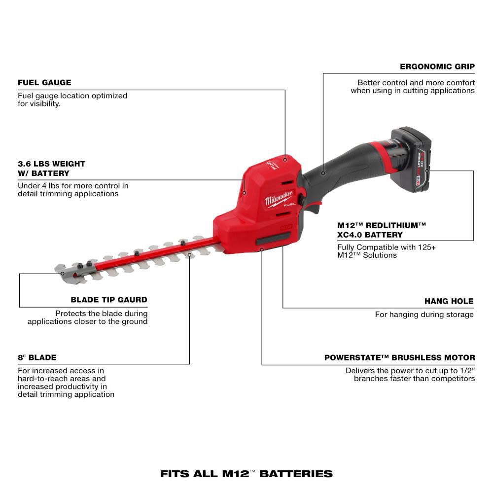 M12 FUEL 8inch Hedge Trimmer 2533-21