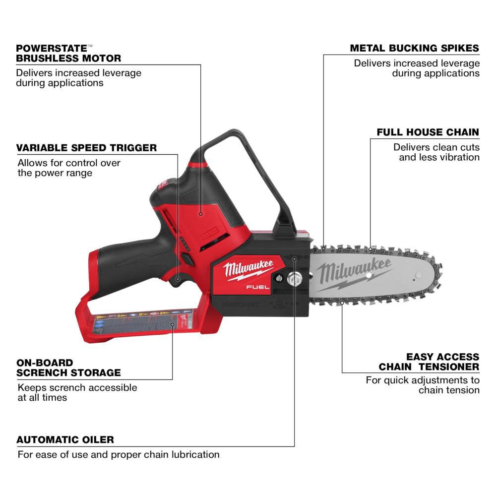 M12 FUEL HATCHET 6inch Pruning Saw (Bare Tool) 2527-20