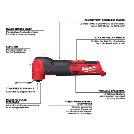 M12 FUEL Oscillating Multi-Tool (Bare Tool) 2526-20