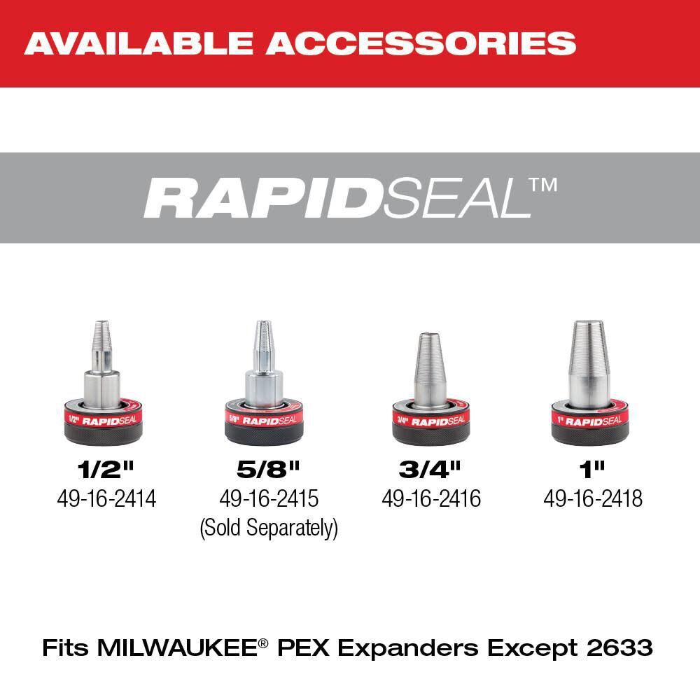 M12 FUEL ProPEX Expander Kit with 1/2inch-1inch RAPID SEAL ProPEX Expander Heads 2532-22