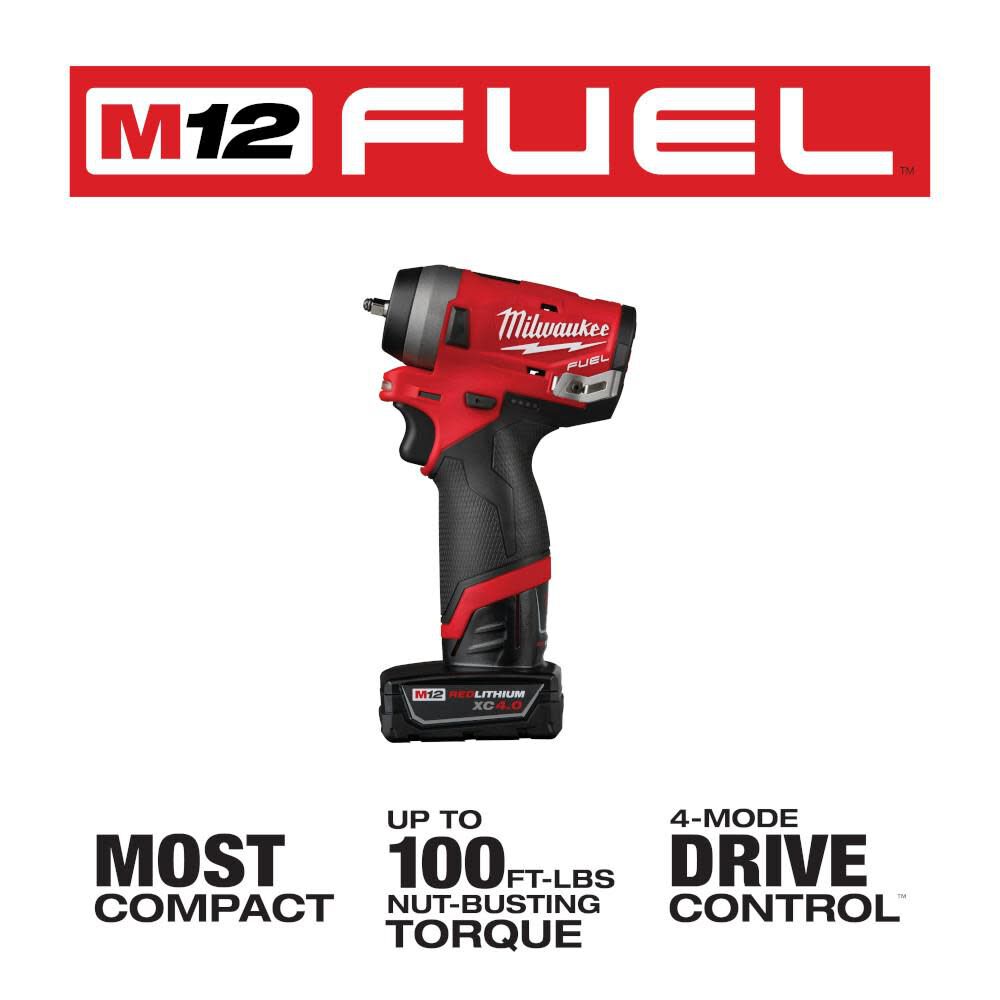 M12 FUEL Stubby 1/4 in. Impact Wrench Kit 2552-22