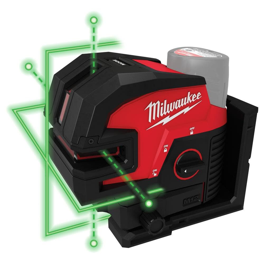 M12 Green Laser Cross Line & 4 Points (Bare Tool) 3624-20