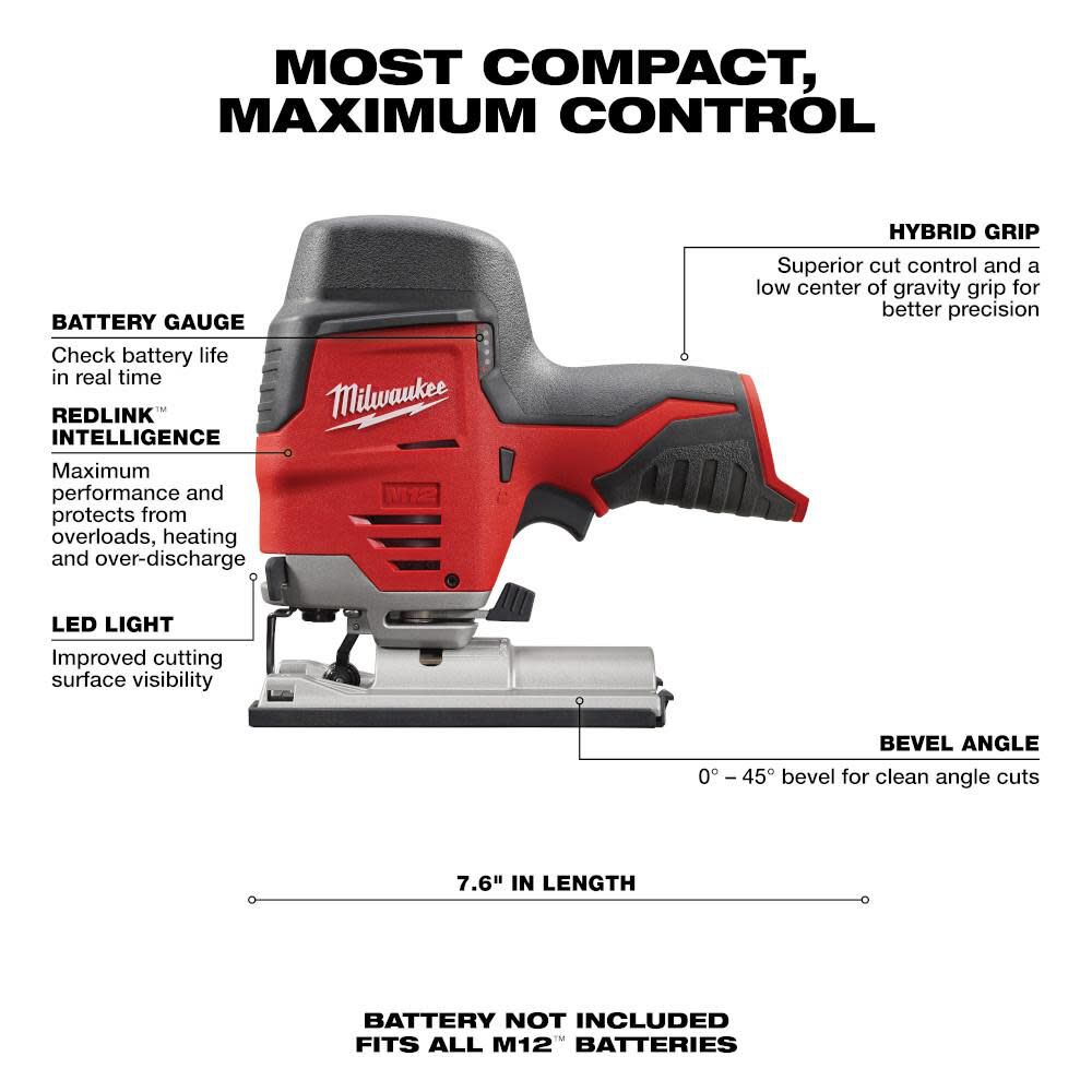 M12 High Performance Jig Saw (Bare Tool) 2445-20