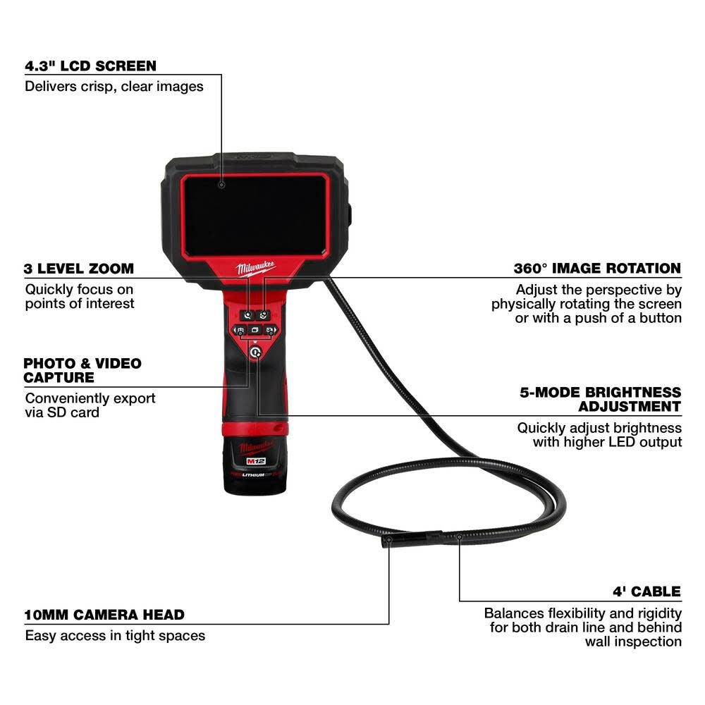 M12 M Spector 360 4' Inspection Camera Kit 2323-21