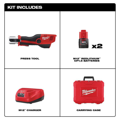 M12 Press Tool Kit No Jaws Reconditioned 2473-80