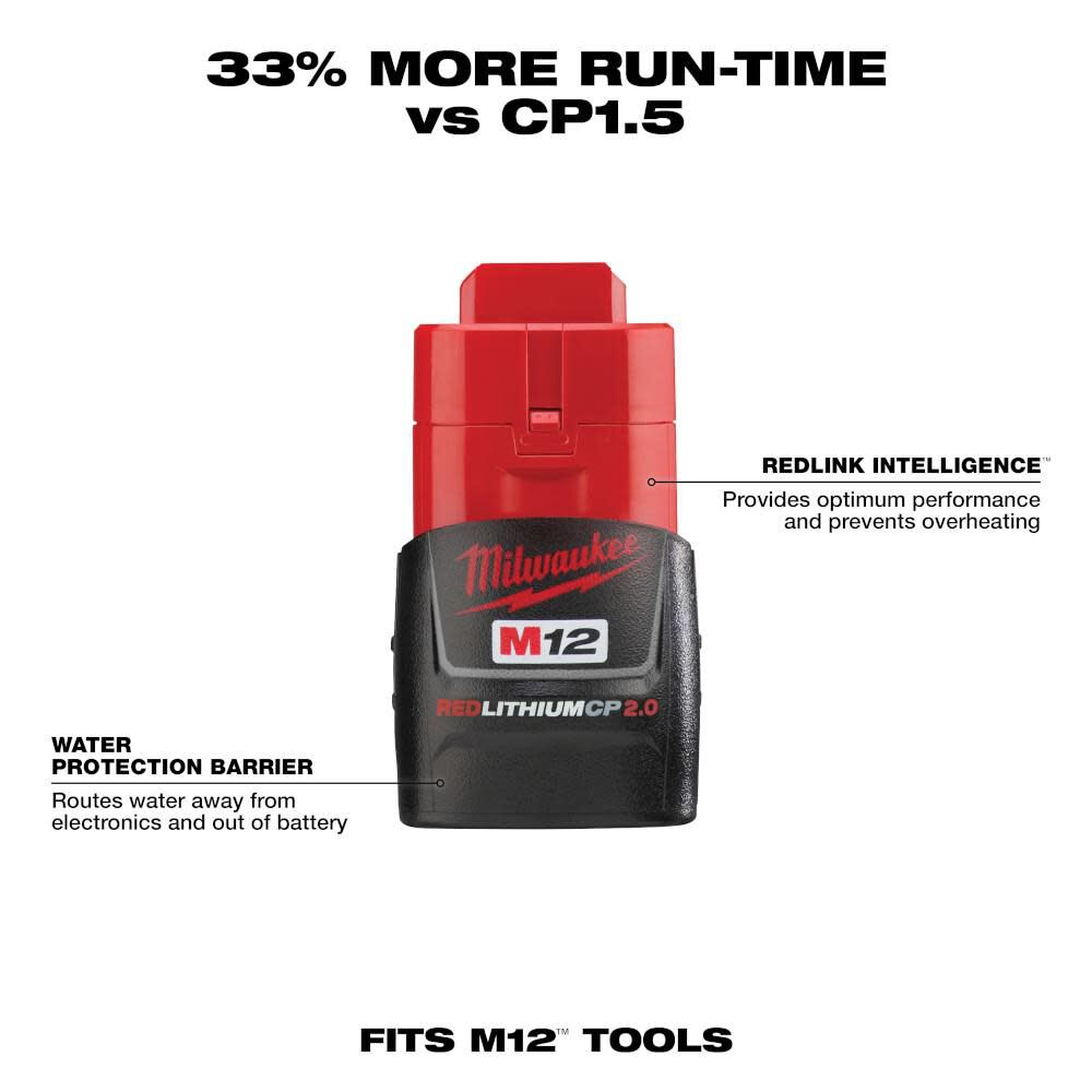 M12 REDLITHIUM 2.0Ah Compact Battery Pack 48-11-2420