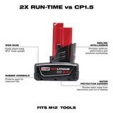 M12 REDLITHIUM XC 3.0Ah Battery (2pk) 48-11-2412