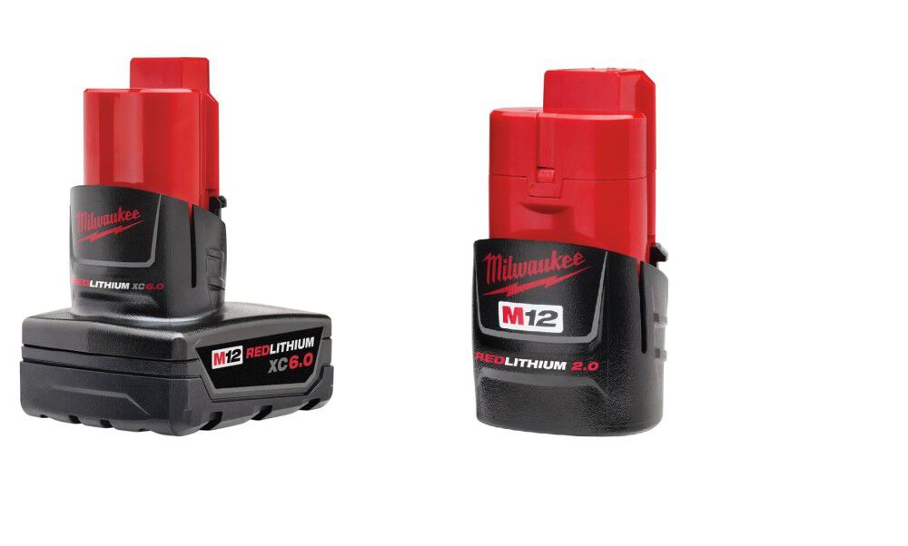 M12 REDLITHIUM XC 6Ah Extended Capacity and 2Ah Compact Battery 2pk Bundle 48-11-2460-2420