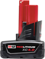 M12 Stick Transfer Pump with M12 REDLITHIUM XC 4.0Ah Extended Capacity Battery Pack Bundle (Bare Tool) 2579-20-48-11-2440