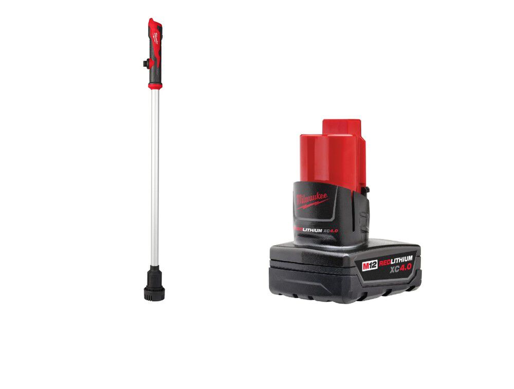 M12 Stick Transfer Pump with M12 REDLITHIUM XC 4.0Ah Extended Capacity Battery Pack Bundle (Bare Tool) 2579-20-48-11-2440