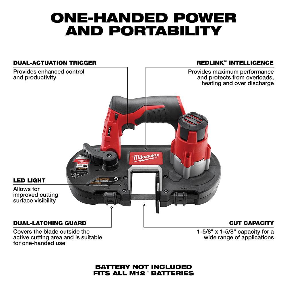 M12 Sub-Compact Band Saw (Bare Tool) 2429-20