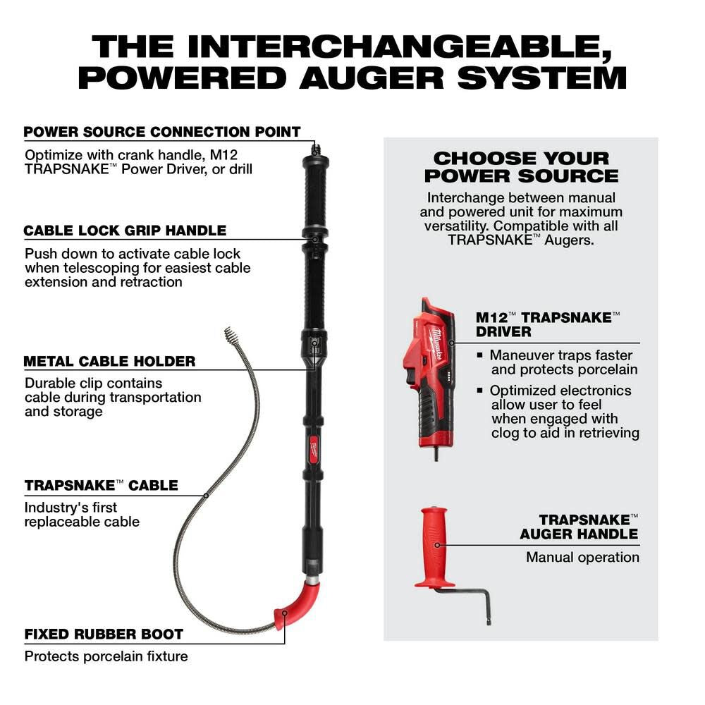 M12 TRAPSNAKE 6' Toilet Auger Kit 3576-21