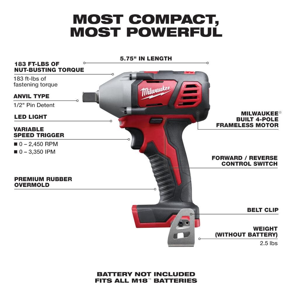 M18 1/2 In. Impact Wrench - (Bare Tool) 2659-20