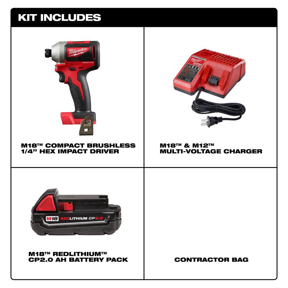 M18 1/4inch Hex Impact Driver Kit 2850-21P