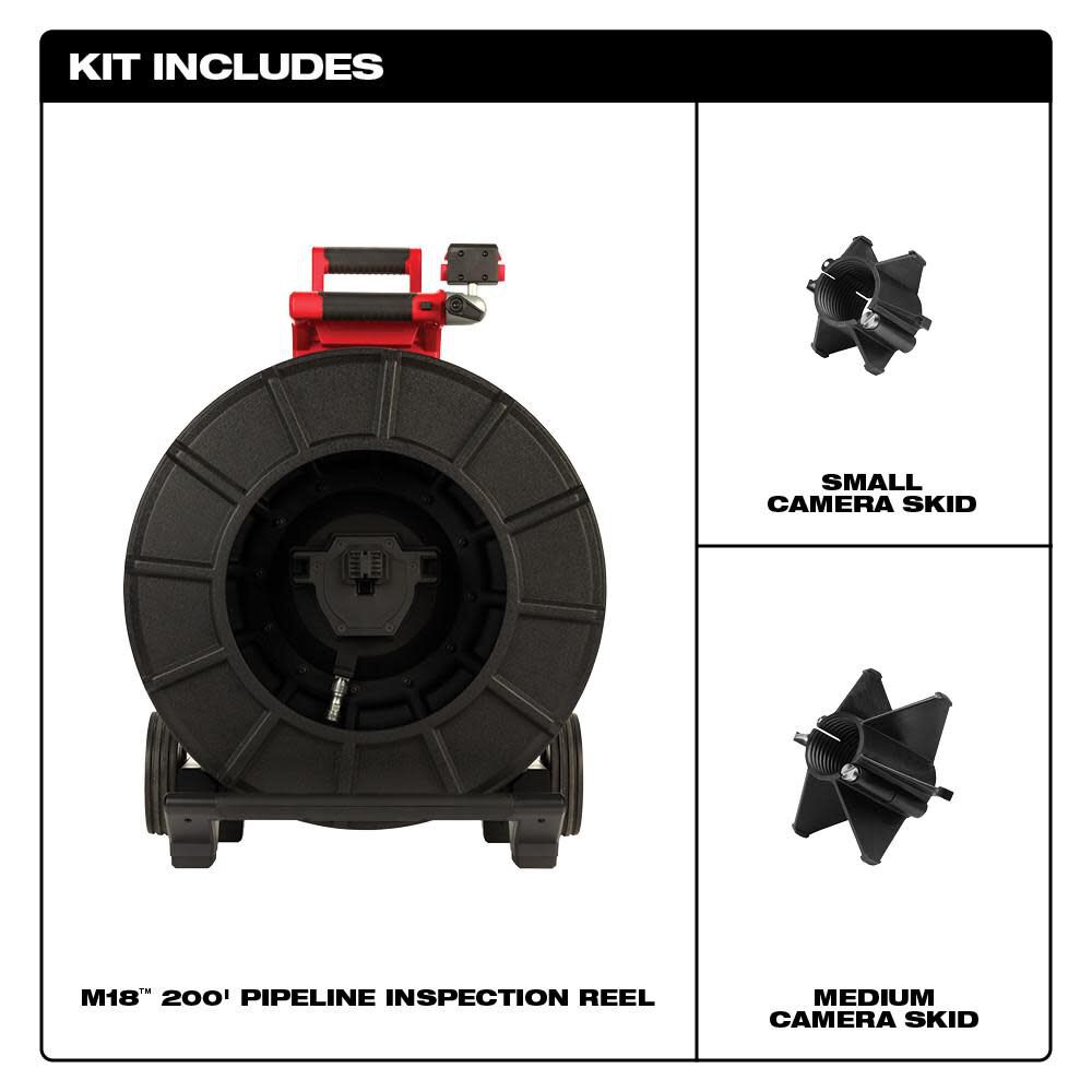 M18 200 ft Pipeline Inspection Reel (Bare Tool) 2974-20