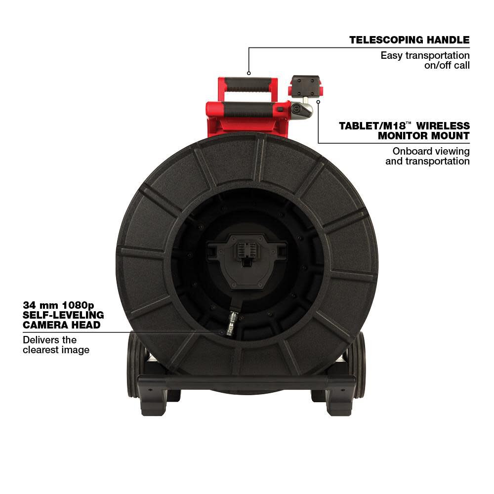 M18 200 ft Pipeline Inspection Reel (Bare Tool) 2974-20