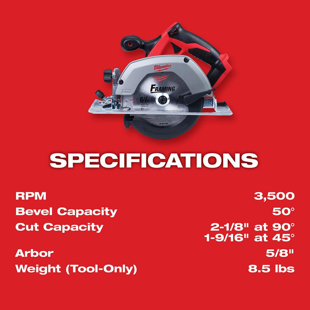 M18 6-1/2-Inch Circular Saw (Bare Tool) 2630-20