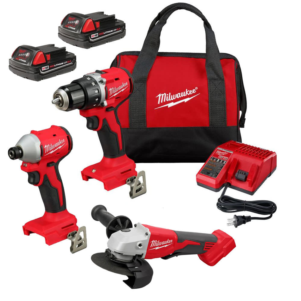 M18 Brushless 3-Tool Cordless Combo Kit Bundle 3692-22CT-2686-20