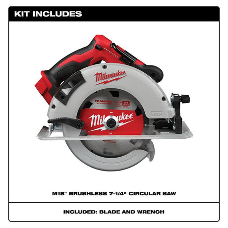 M18 Brushless 7-1/4 in. Circular Saw (Bare Tool) 2631-20