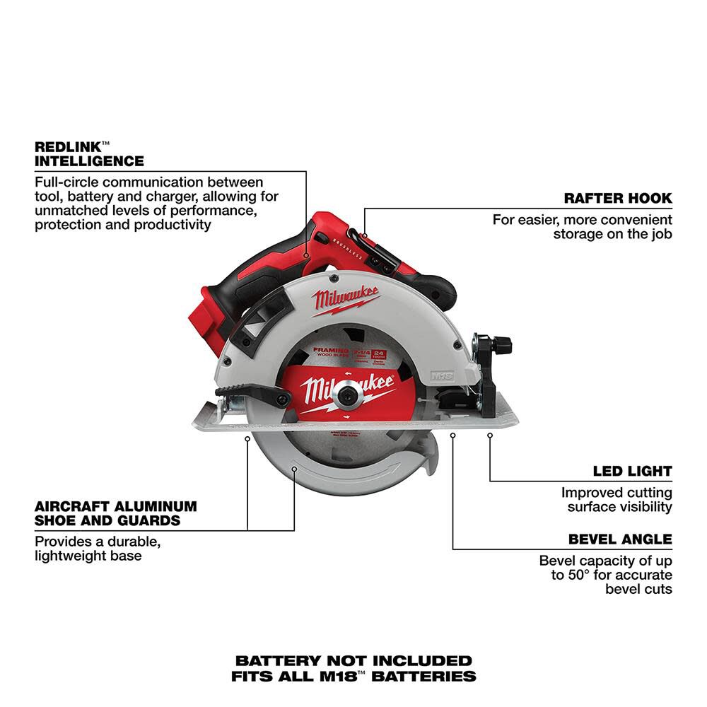 M18 Brushless 7-1/4 in. Circular Saw (Bare Tool) 2631-20