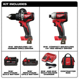 M18 Brushless Hammer Drill/Impact Combo Kit 2.04.0 2893-22CX