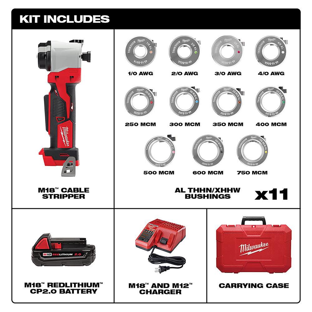 M18 Cable Stripper Kit for Al THHN / XHHW 2935AL-21