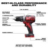 M18 Compact 1/2 in. Drill/Driver (Bare Tool) 2606-20