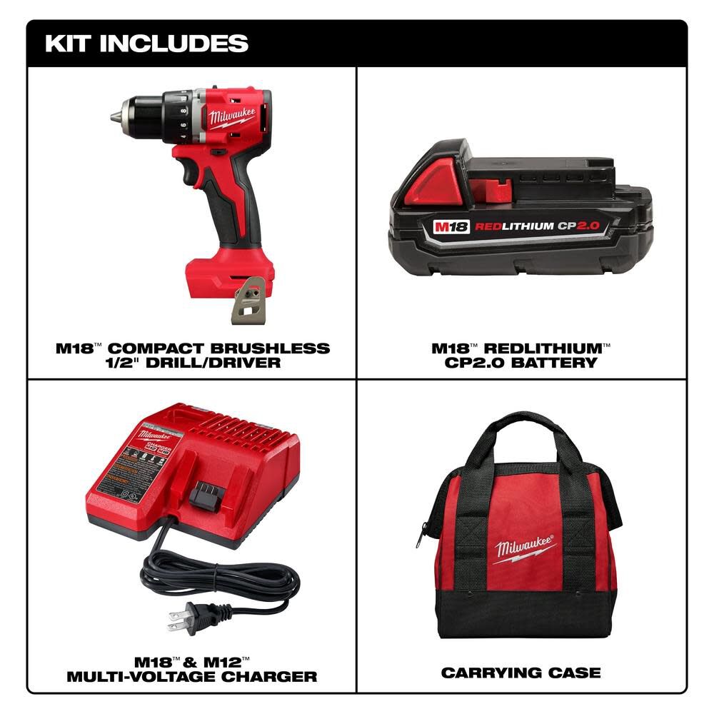 M18 Compact 1/2 in Drill/Driver Kit 3601-21P