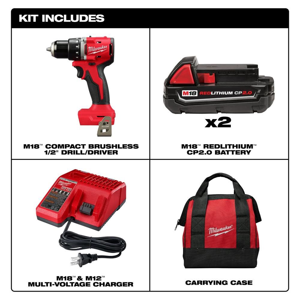 M18 Compact 1/2 in Drill/Driver Kit 3601-22CT