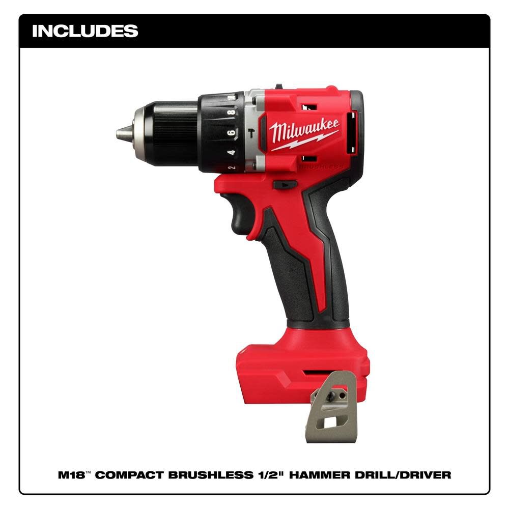 M18 Compact 1/2 in Hammer Drill/Driver (Bare Tool) 3602-20