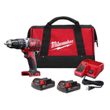 M18 Compact 1/2 in. Hammer Drill/Driver Kit with Compact Batteries 2607-22CT