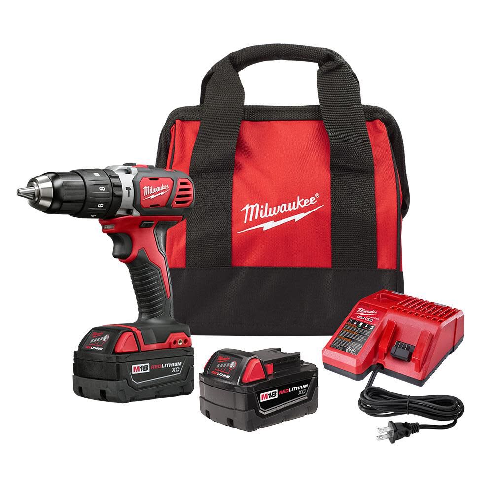 M18 Compact 1/2 in. Hammer Drill/Driver Kit with XC Batteries 2607-22