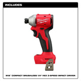 M18 Compact 1/4 in Hex 3-Speed Impact Driver (Bare Tool) 3651-20