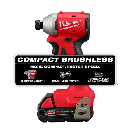 M18 Compact 1/4 in Hex Impact Driver Kit 3650-21P