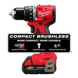 M18 Compact Brushless 1/2in Hammer Drill/Driver Kit 3602-21P