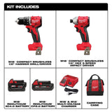 M18 Compact Brushless 2-Tool Combo Kit 3693-22CX