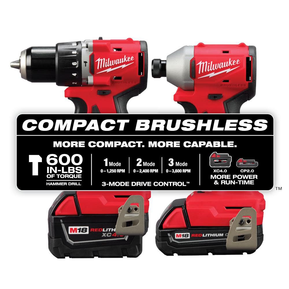 M18 Compact Brushless 2-Tool Combo Kit 3693-22CX