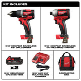 M18 Compact Brushless Drill Driver/Impact Driver Combo Kit 2892-22CT