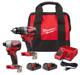 M18 Compact Brushless Drill Driver/Impact Driver Combo Kit 2892-22CT