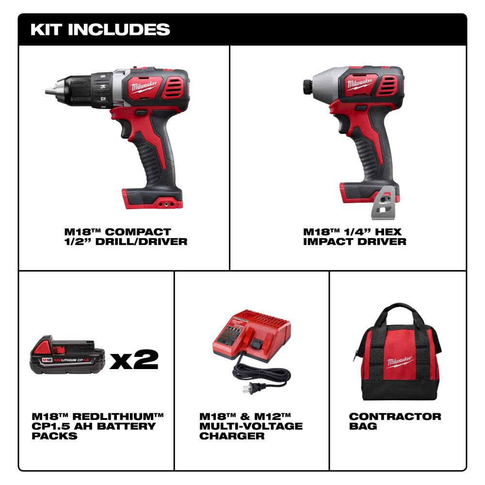 M18 Cordless Lithium-Ion 2-Tool Combo Kit 2691-22