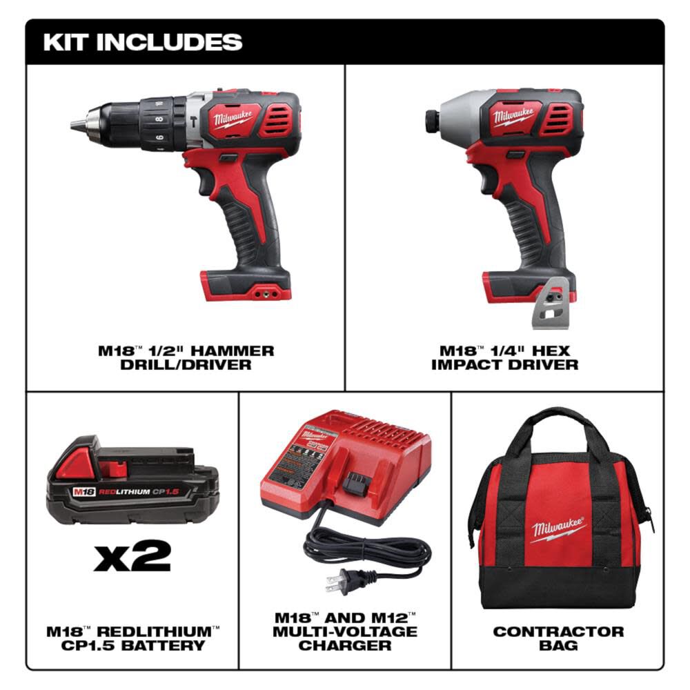 M18 Cordless Lithium-Ion 2-Tool Combo Kit 2697-22CT