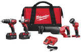 M18 Cordless Lithium-Ion 4-Tool Combo Kit 2696-24