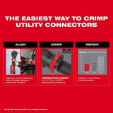 M18 FORCE LOGIC 11T Dieless Latched Linear Utility Crimper Kit 2876-22