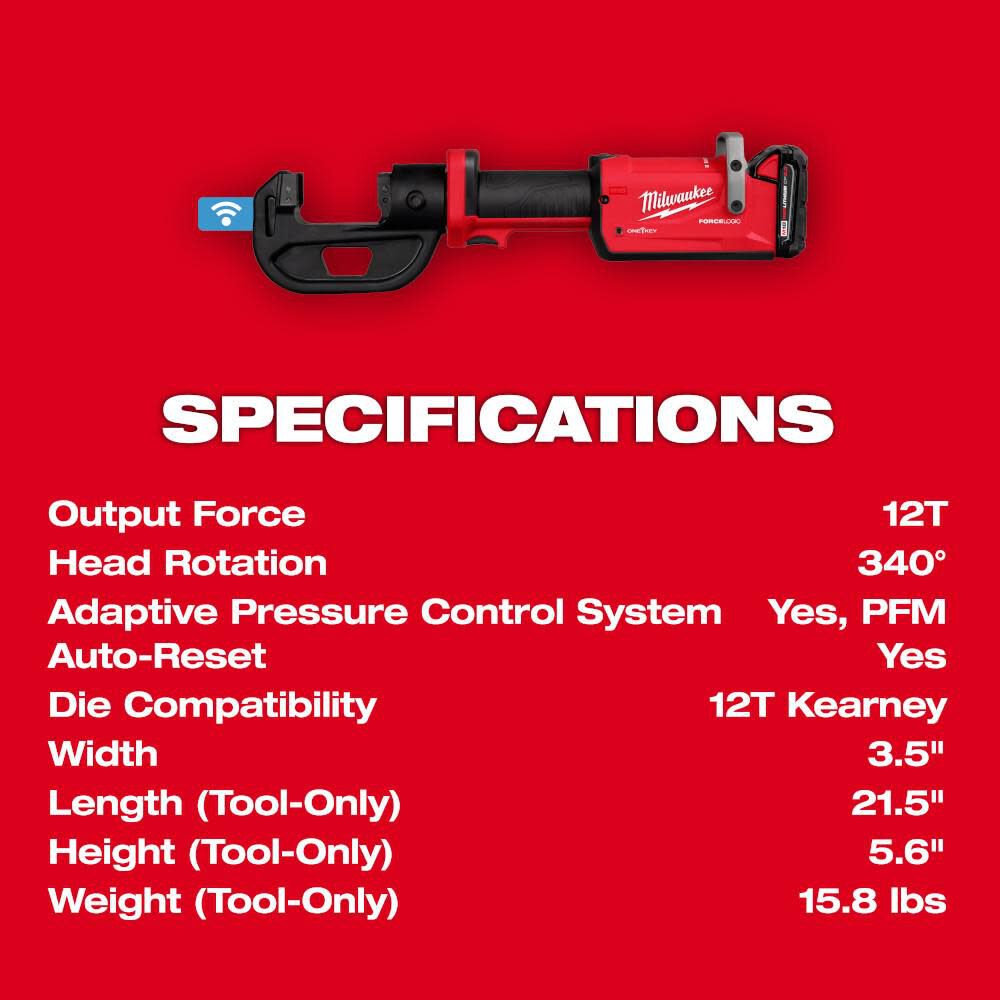 M18 FORCE LOGIC 12T Kearney Linear Crimper Kit 2878K-22