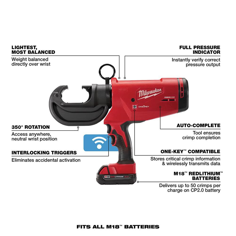 M18 FORCE LOGIC 12T Utility Crimper 2778-22