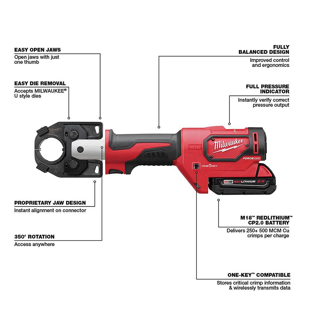 M18FORCE LOGIC 600 MCM Crimper 2679-22